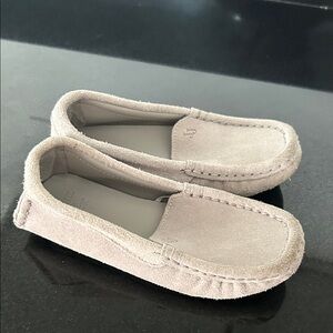 NWOT Janie and Jack Stylish Kids Suede Loafers - Gray